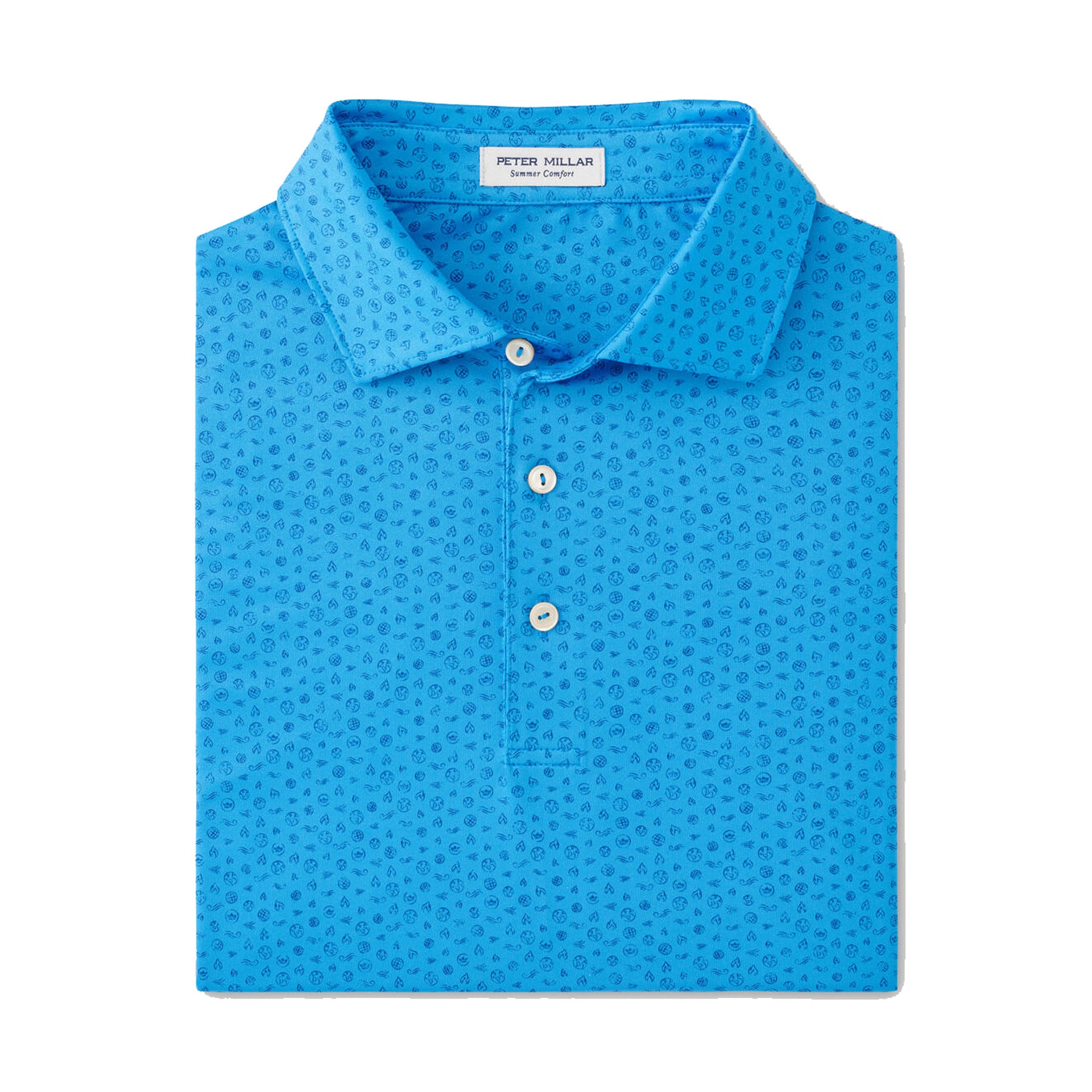 PM MENS ELEMENTS PERFORMANCE JERSEY POLO RIVERBED / L