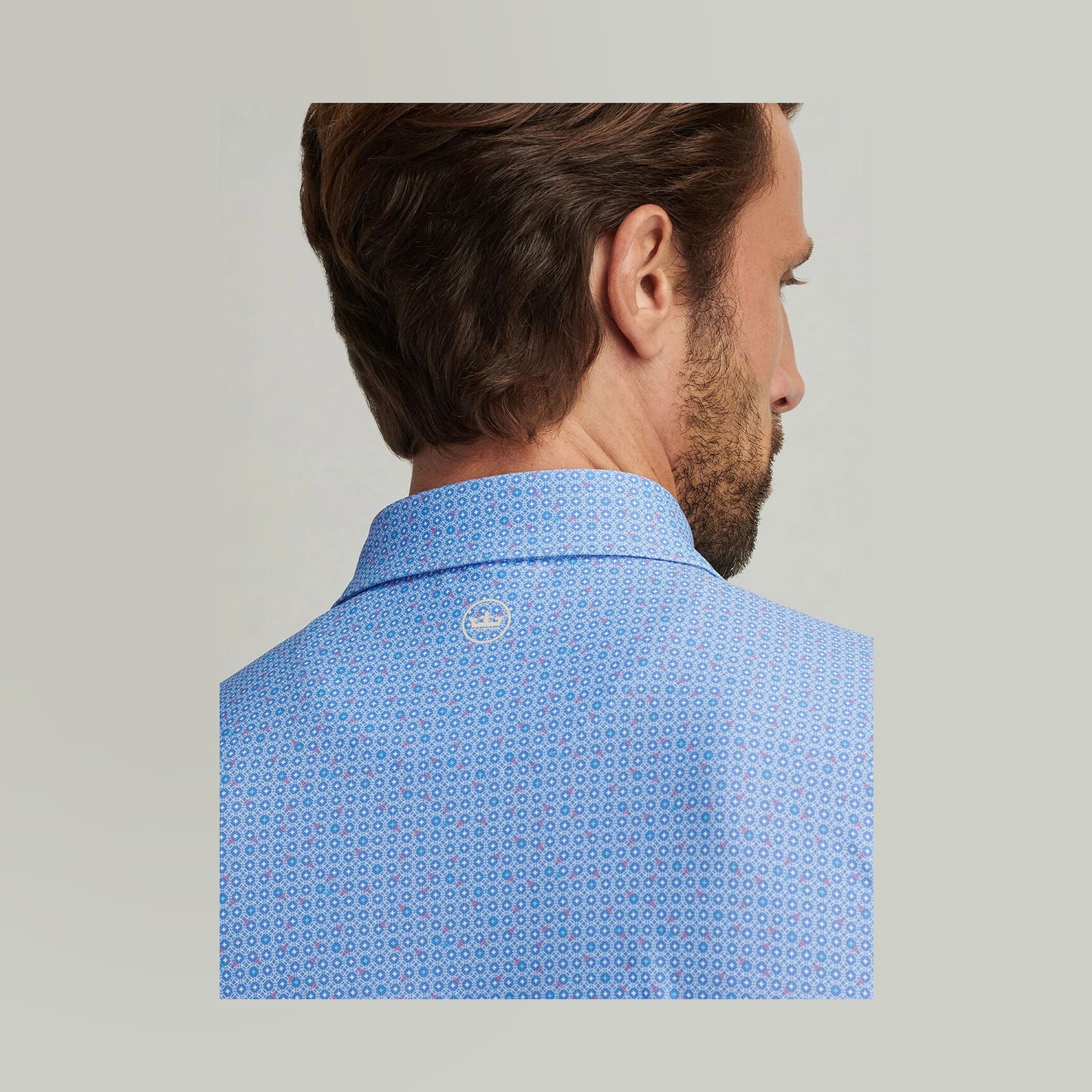 PM MENS CASA NOVA PERFORMANCE MESH POLO BLUE SEA / L