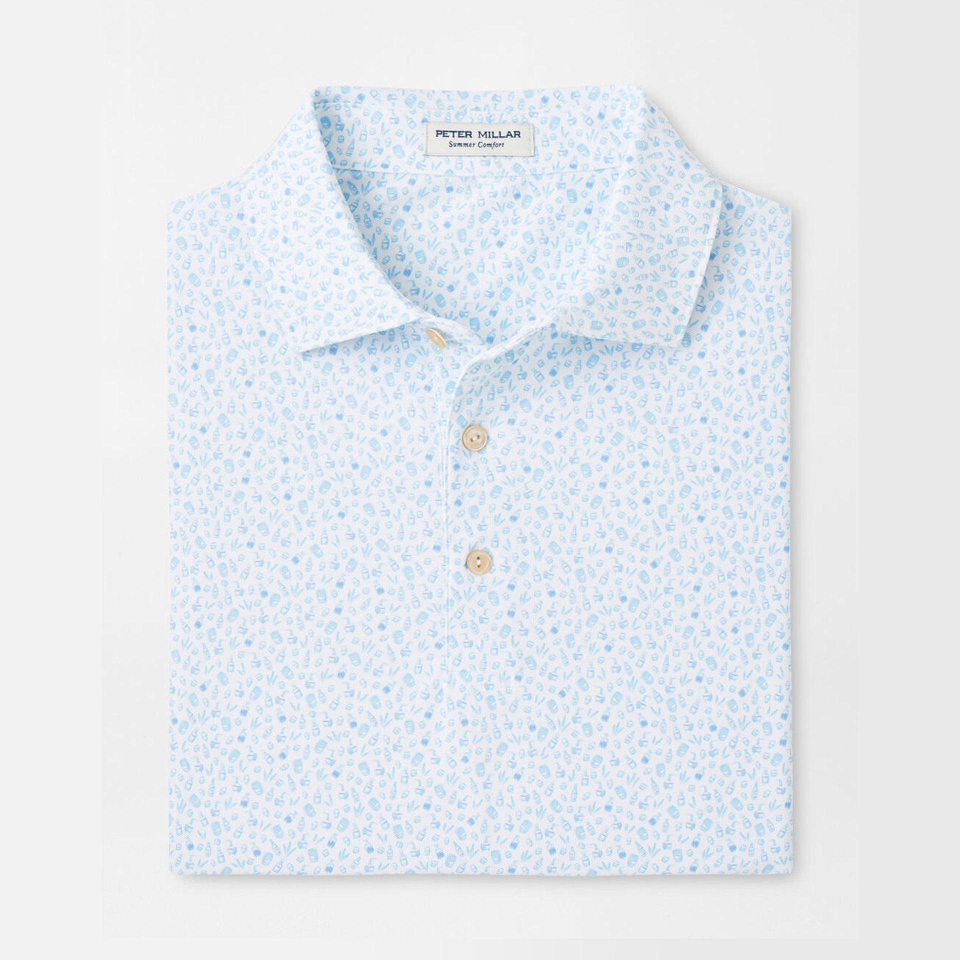 PM MENS WHISKEY PERFORMANCE MESH POLO WHITE / L