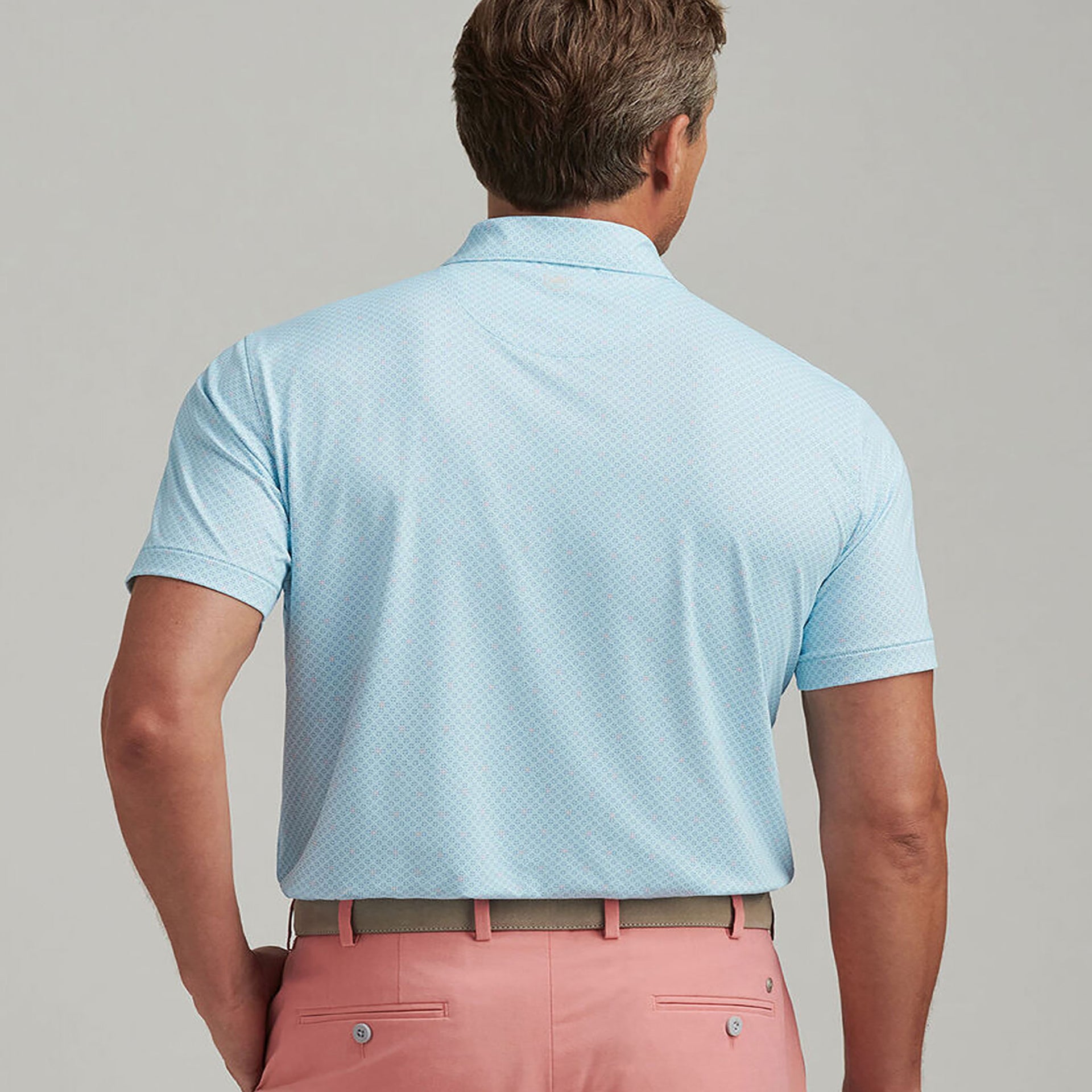 PM MENS BICKETT PERFORMANCE JERSEY POLO BLUE SPRUCE / L