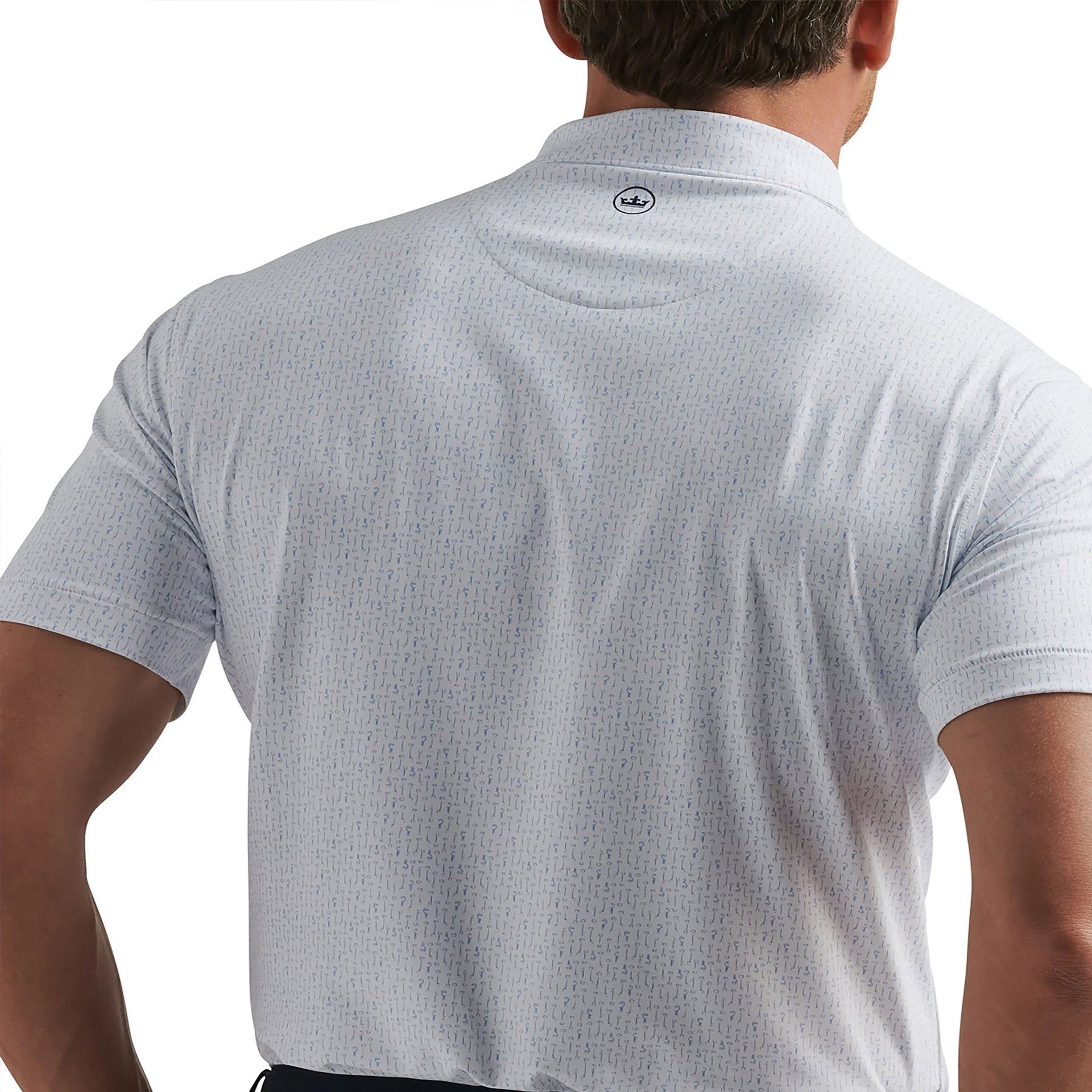 PM MENS KEYS PERFORMANCE JERSEY POLO WHITE / L