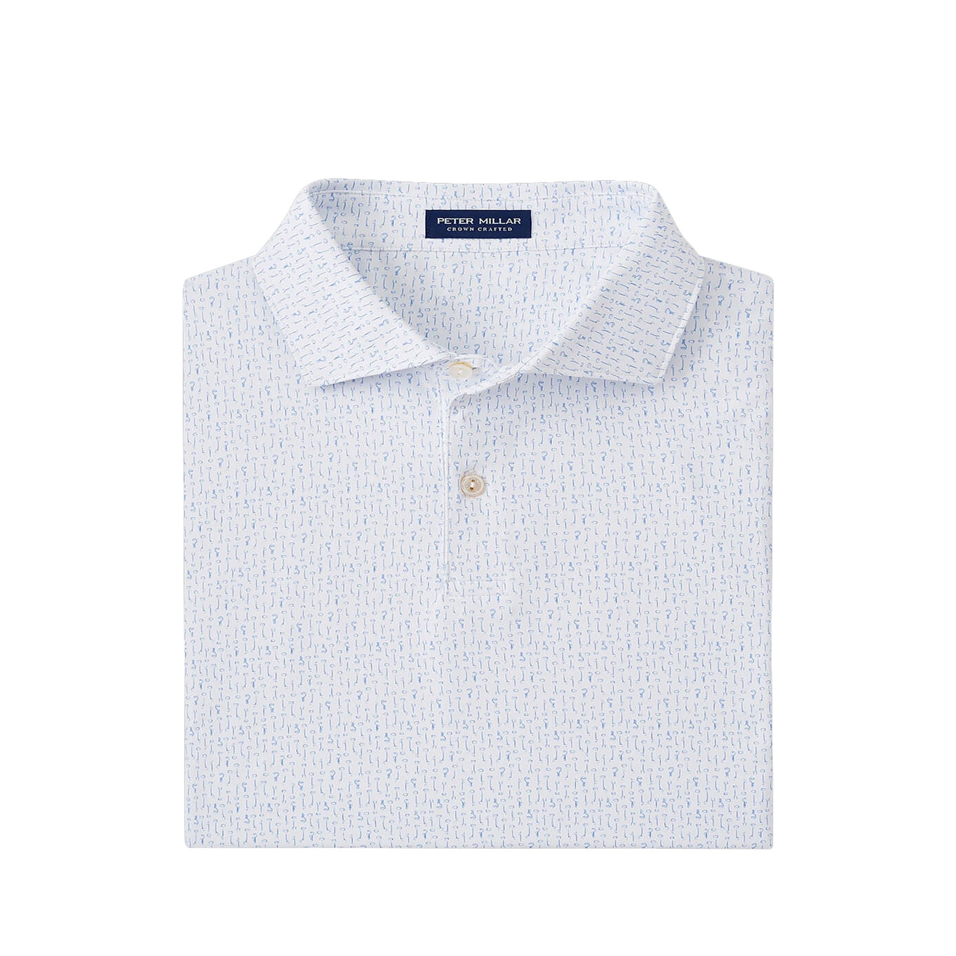 PM MENS KEYS PERFORMANCE JERSEY POLO WHITE / L