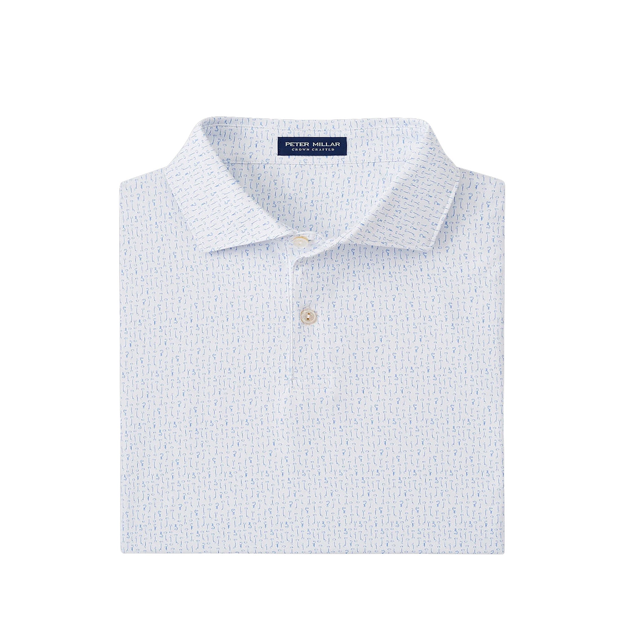 PM MENS KEYS PERFORMANCE JERSEY POLO WHITE / L