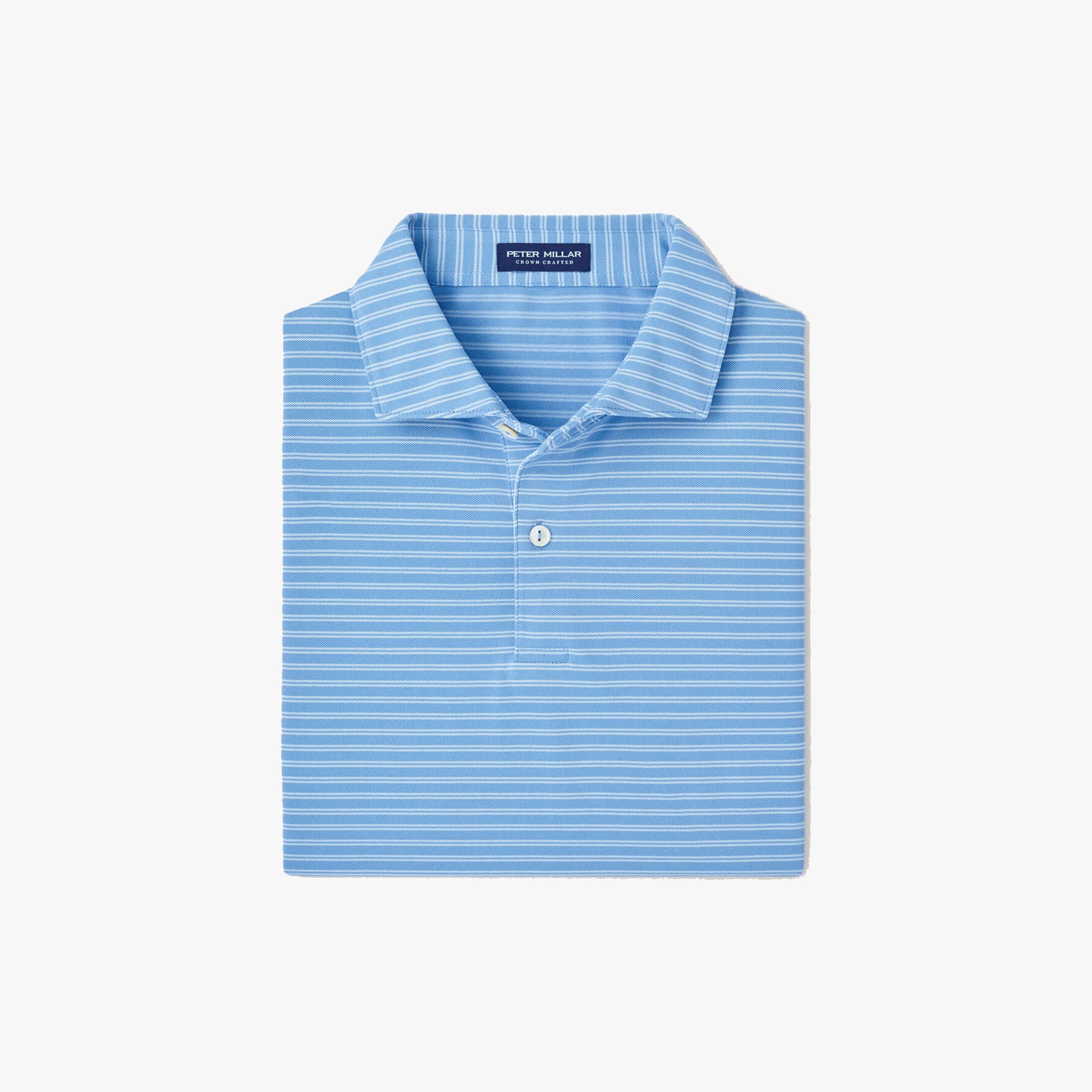 PM MENS MEZZO PERFORMANCE MESH POLO OCEAN BLUE / L