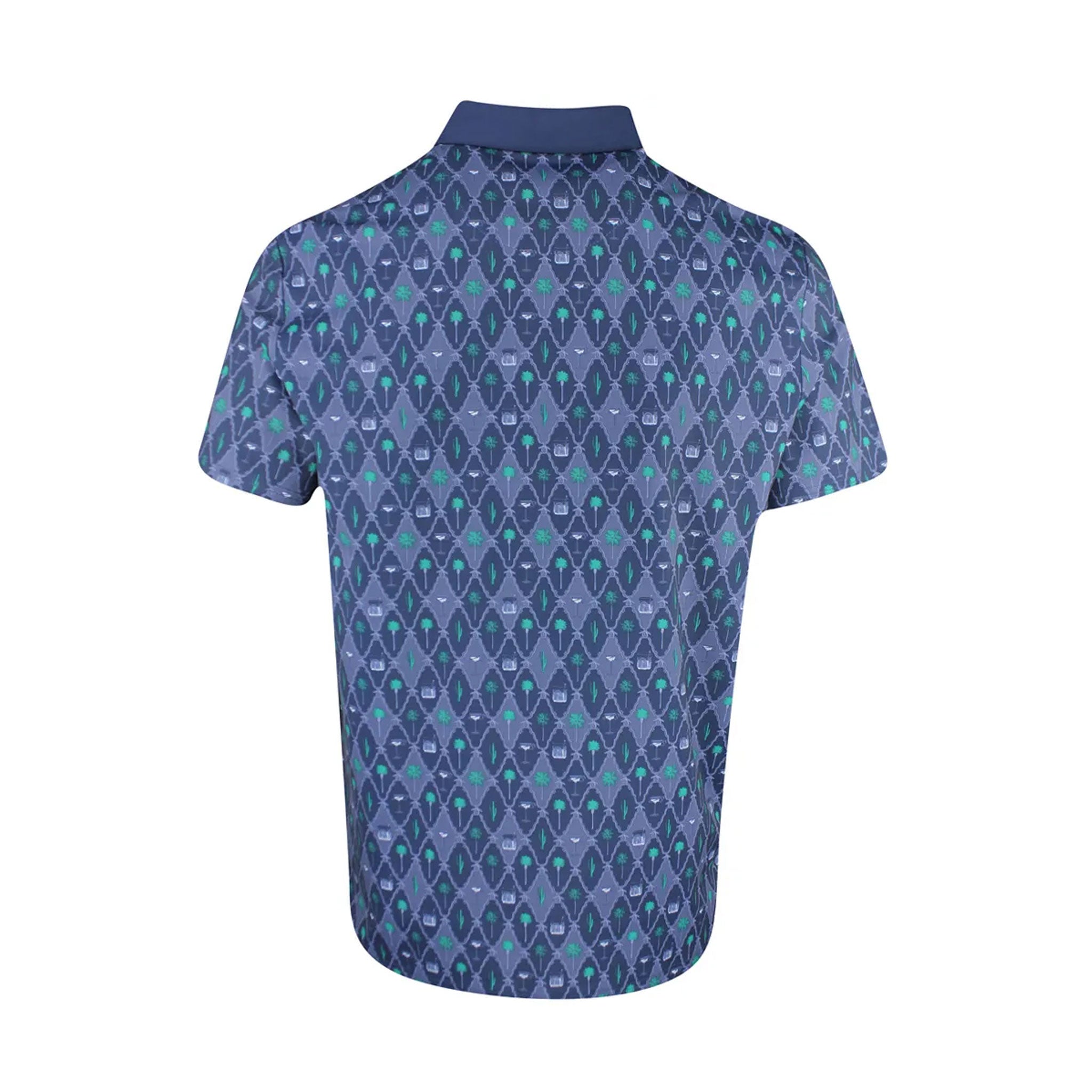 PN MENS SHIRT- POLO SS ALL OVER LATTICE COCKTAIL EARL PRINT L / Black