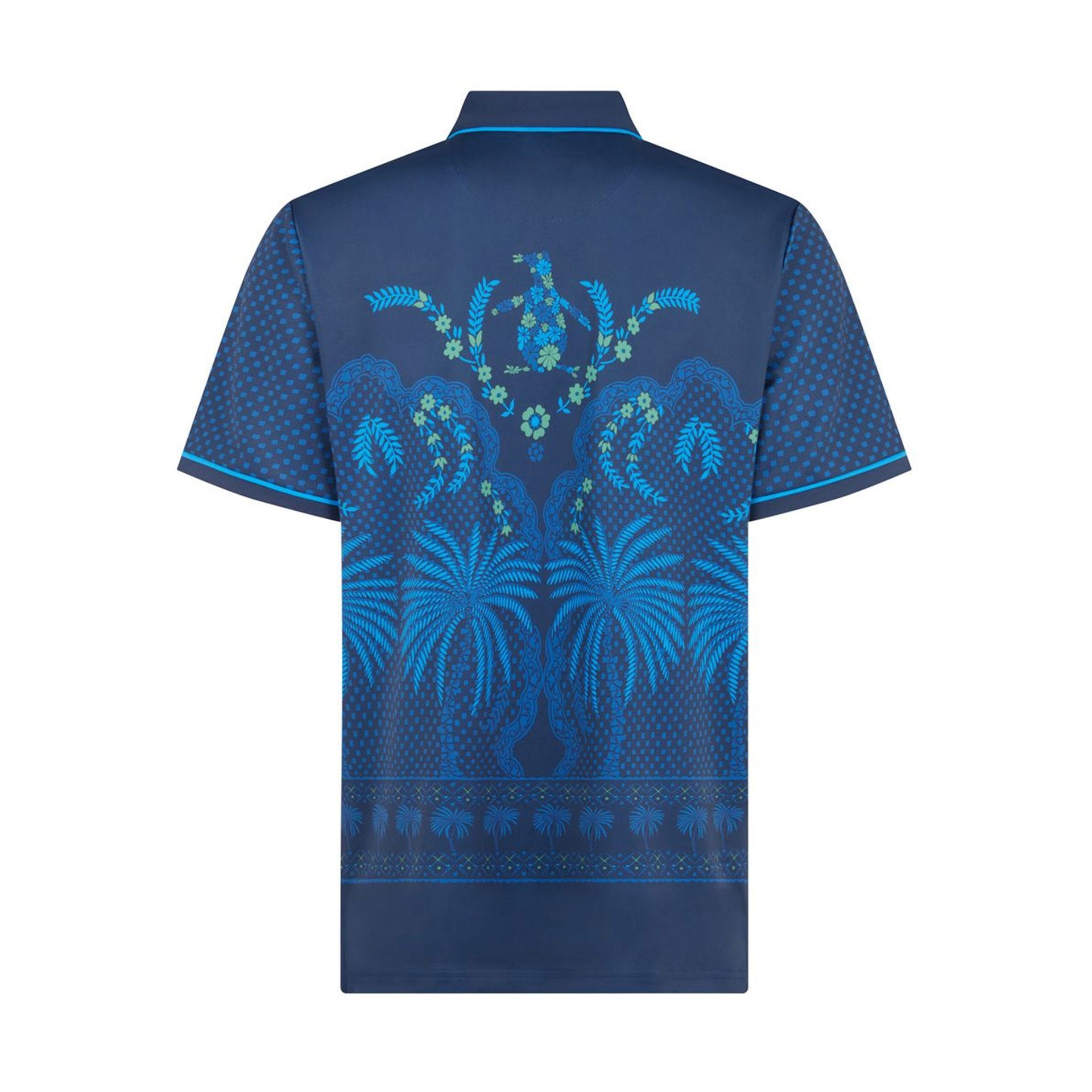 PN MENS SHIRT- POLO SS ENG. NOVELTY GRAPHIC PRINT CADDY POLO BLACK IRIS L