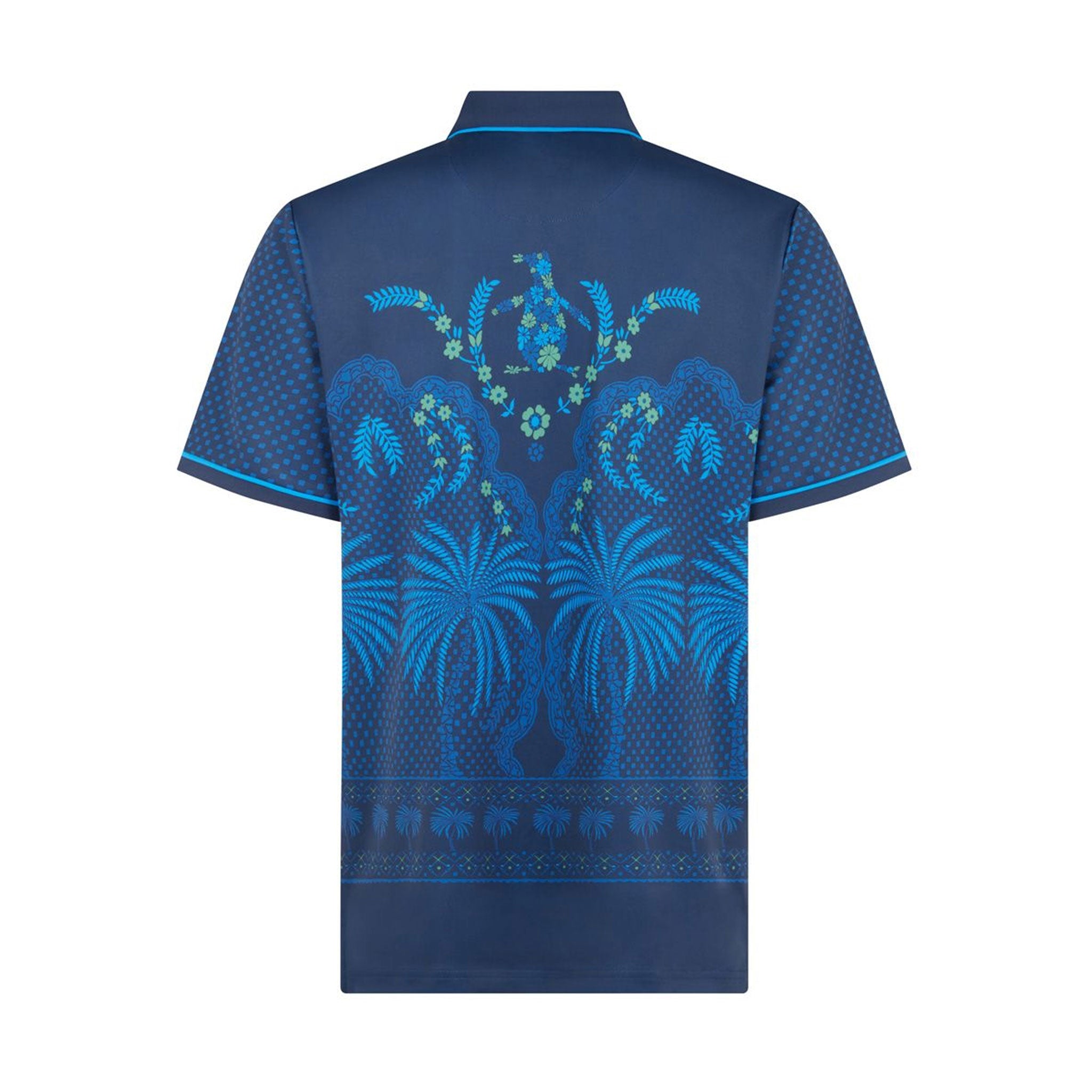 PN MENS SHIRT- POLO SS ENG. NOVELTY GRAPHIC PRINT CADDY POLO BLACK IRIS L