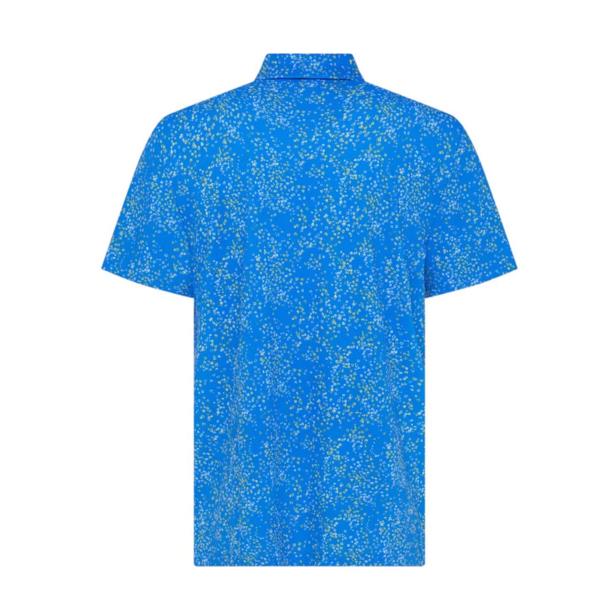PN MENS SHIRT- POLO SS ALL OVER MICRO ABSTRACT PRINT POLO FRENCH BLUE L