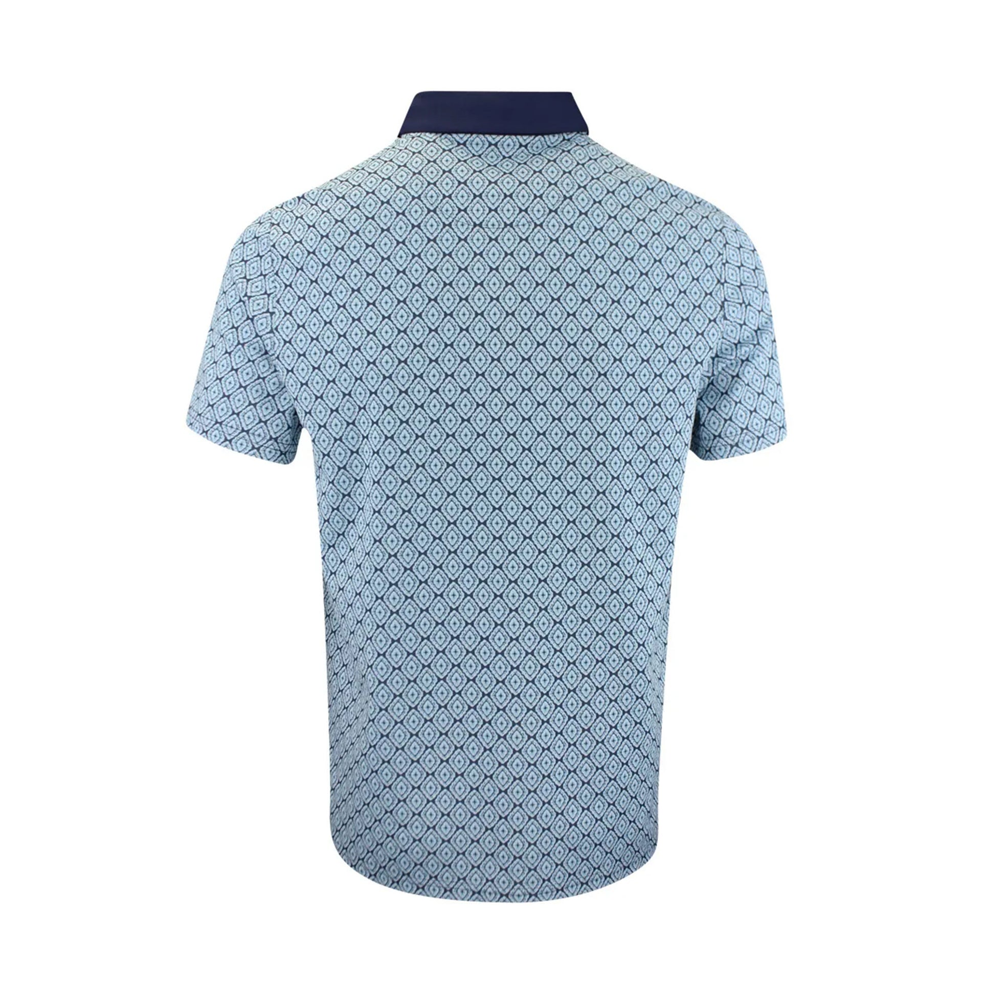 PN MENS SHIRT- POLO SS YD BOHEMIAN JACQUARD BLOCKED POLO BLACK IRIS L