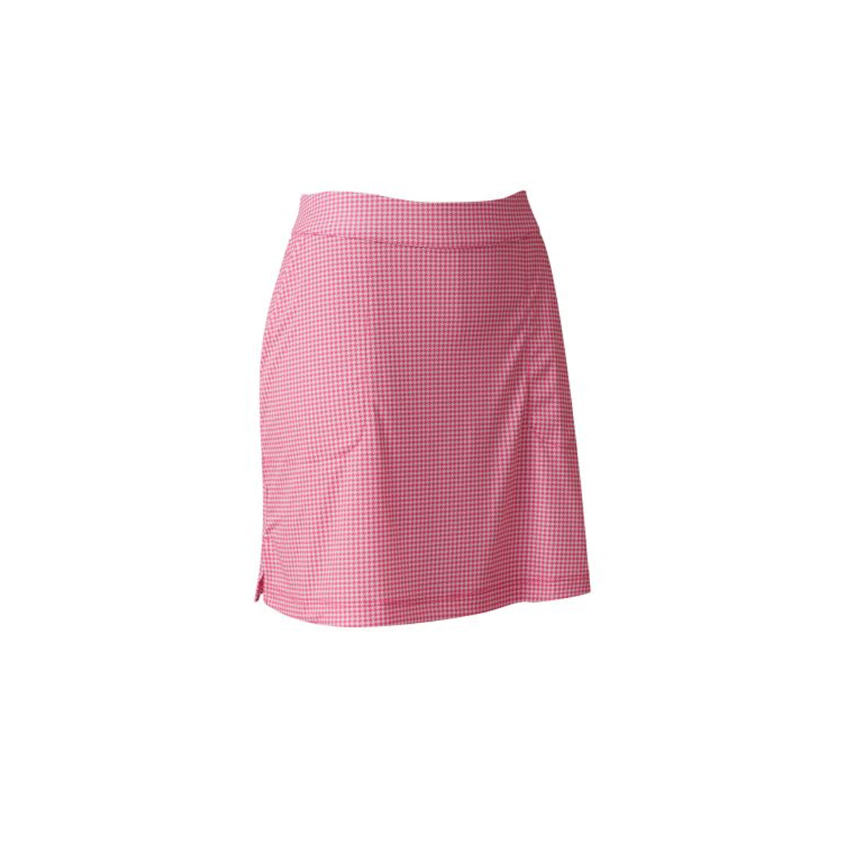 MICRO INTERLOCK PRNT SKORT HOT PINK HNDSTOOTH PRNT L