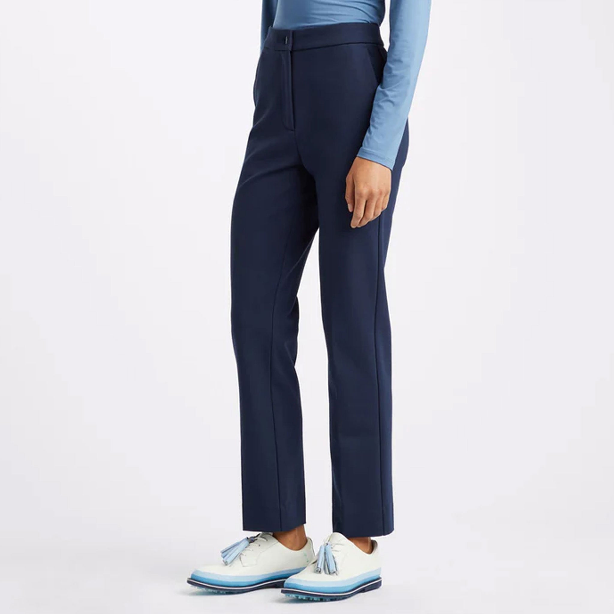 G4 DOUBLE KNIT CIGARETTE LEG HIGH RISE STRETCH TROUSER TWILIGHT / 10