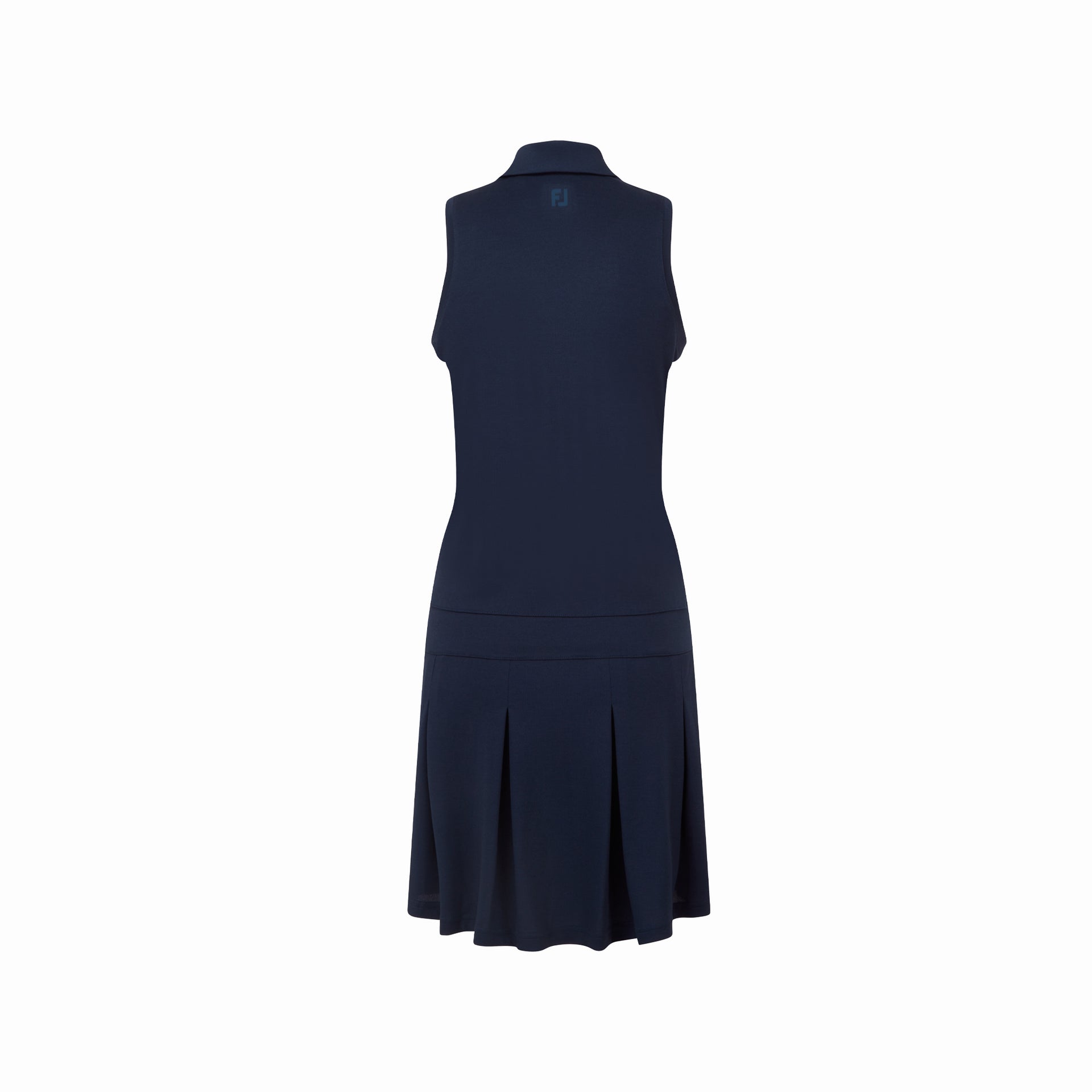 FJ PLEATED DRESS NAVY / WHITE
