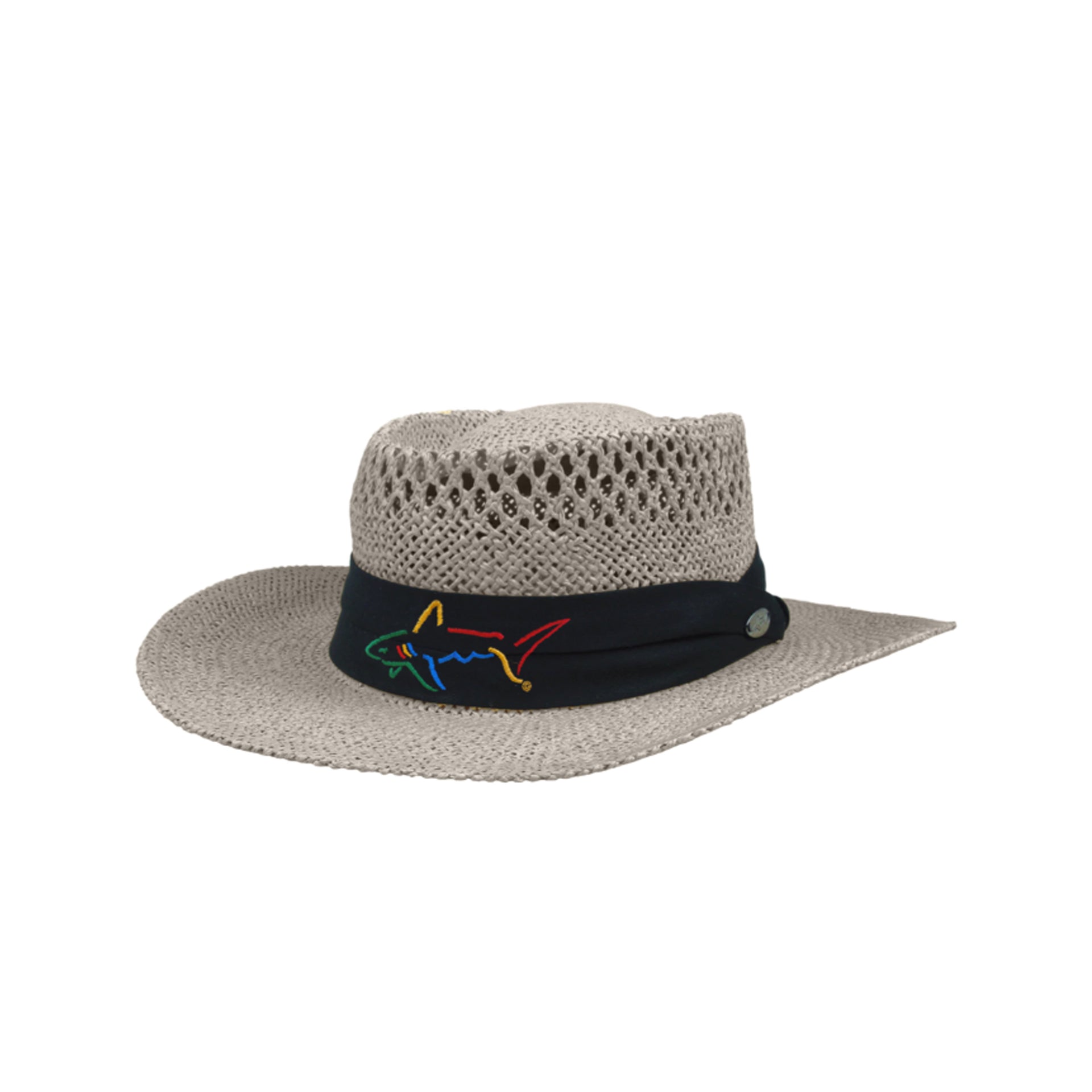 GREY GREG NORMAN STRAW HATS