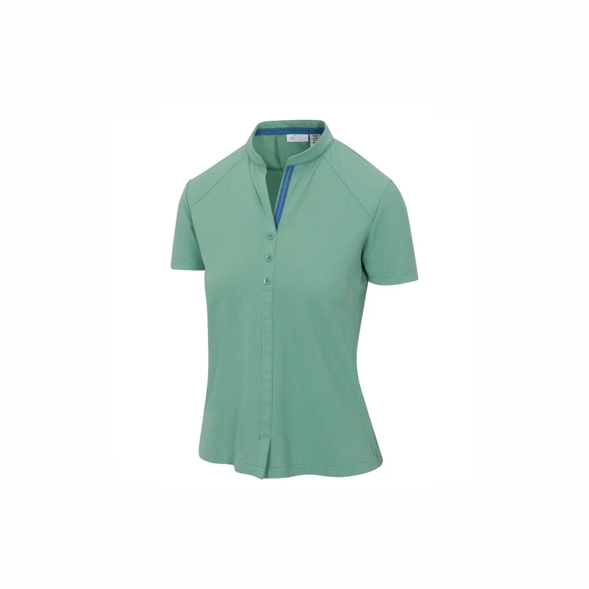 GNM TAGUS S/S SEERSUCKER POLO CYPRUS GREEN L / NONE
