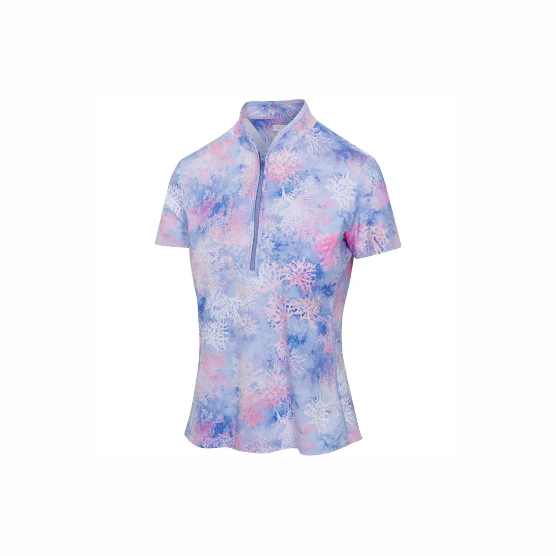 GNM NAOMI S/S WATERCOLOR CORAL POLO LILAC CREST L / NONE