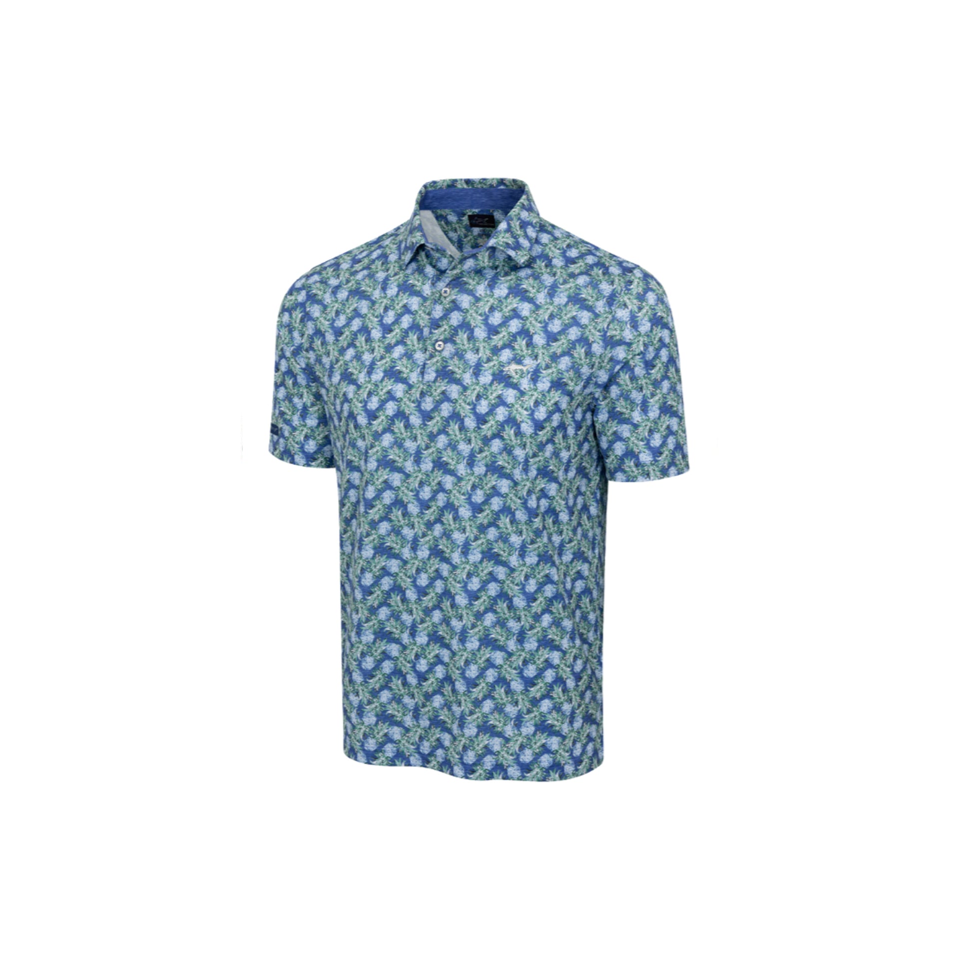 GNM ML75 STRETCH MESH TROPICAL PINA POLO DEEP BLUE DEEP BLUE / L