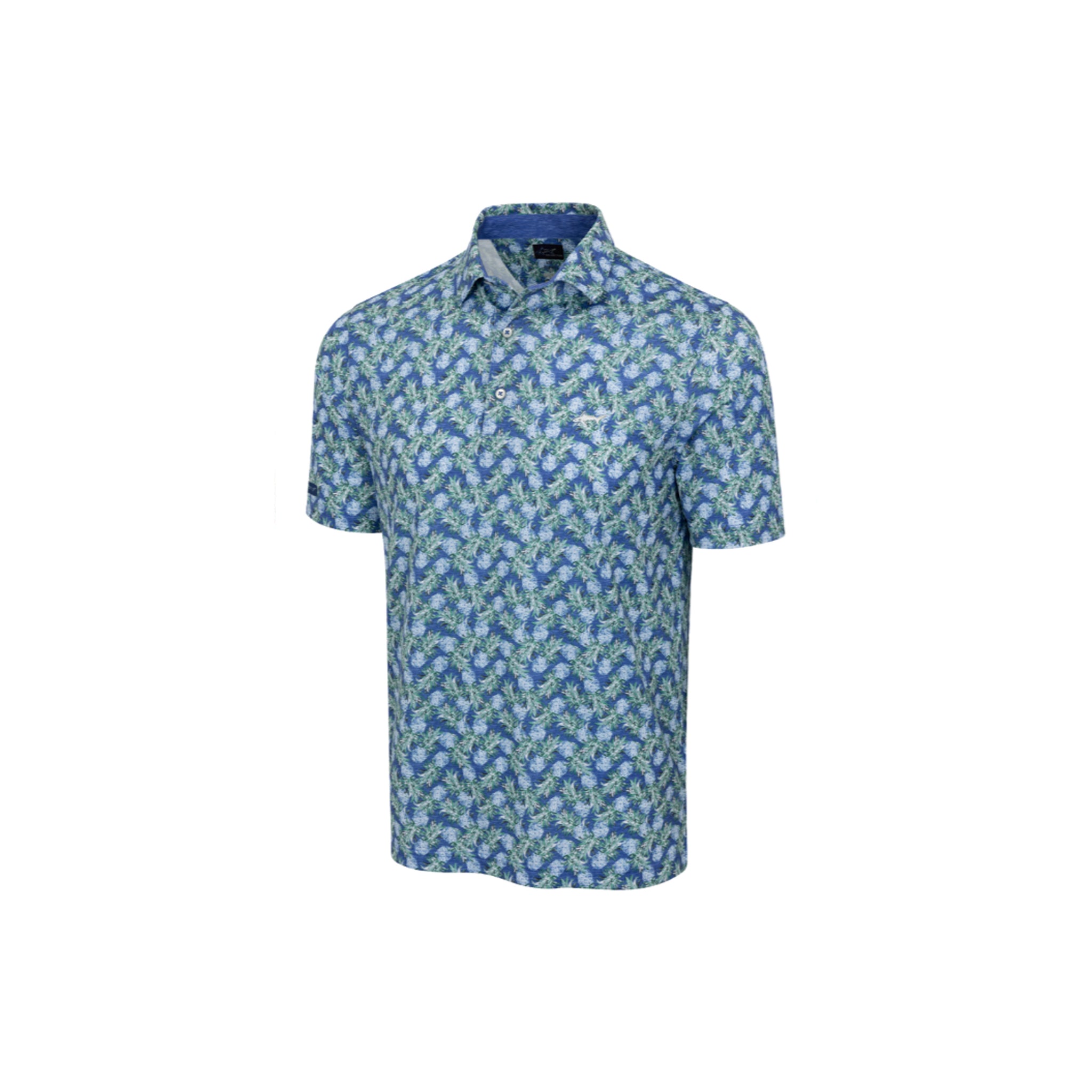 GNM ML75 STRETCH MESH TROPICAL PINA POLO DEEP BLUE DEEP BLUE / L