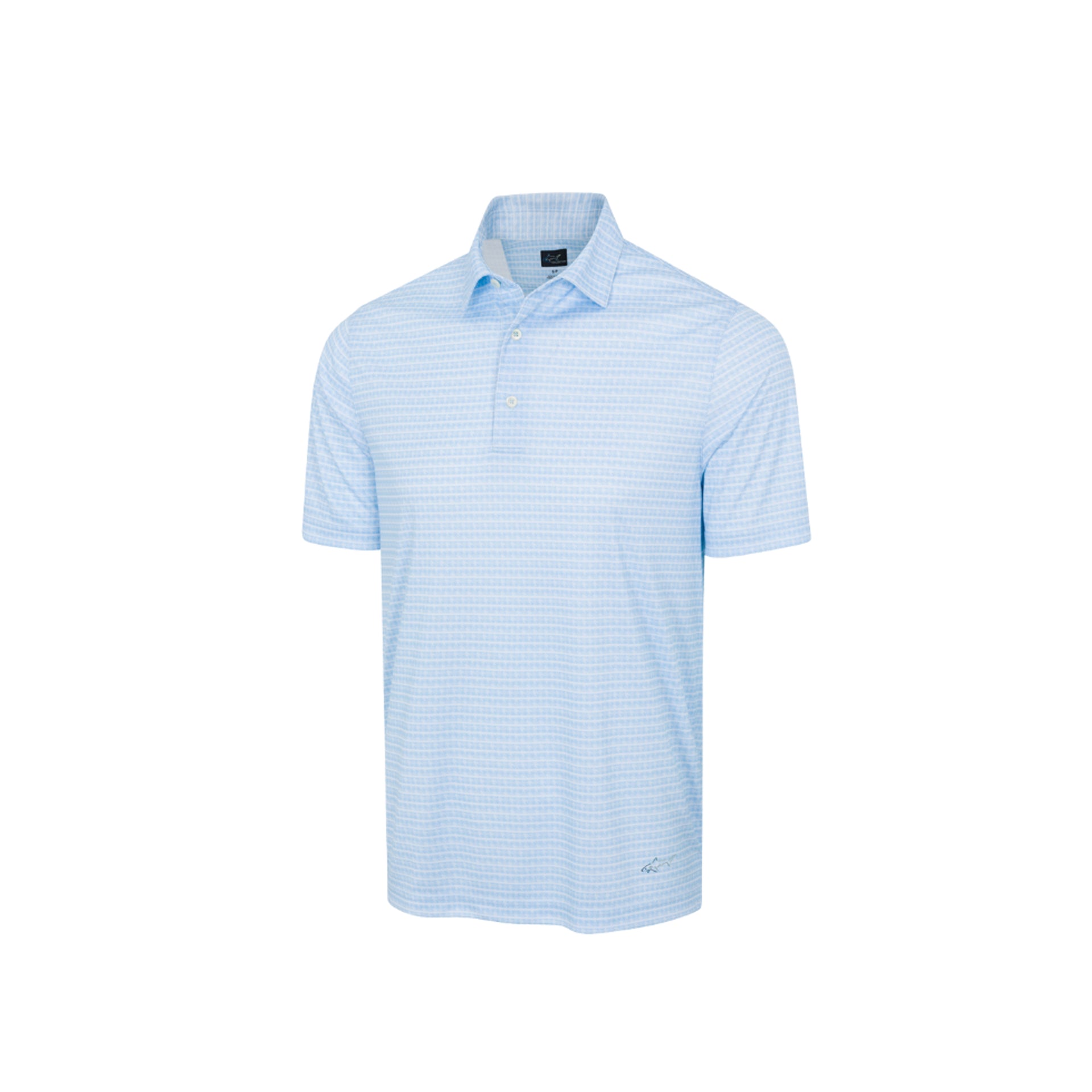 CLOUD RECYCLED MICROLUX HOUNDSTOOTH STRIPE PRINT POLO
