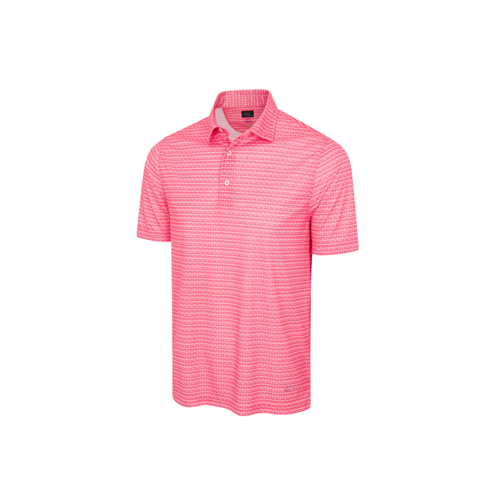 CORAL COVE RECYCLED MICROLUX HOUNDSTOOTH STRIPE PRINT POLO