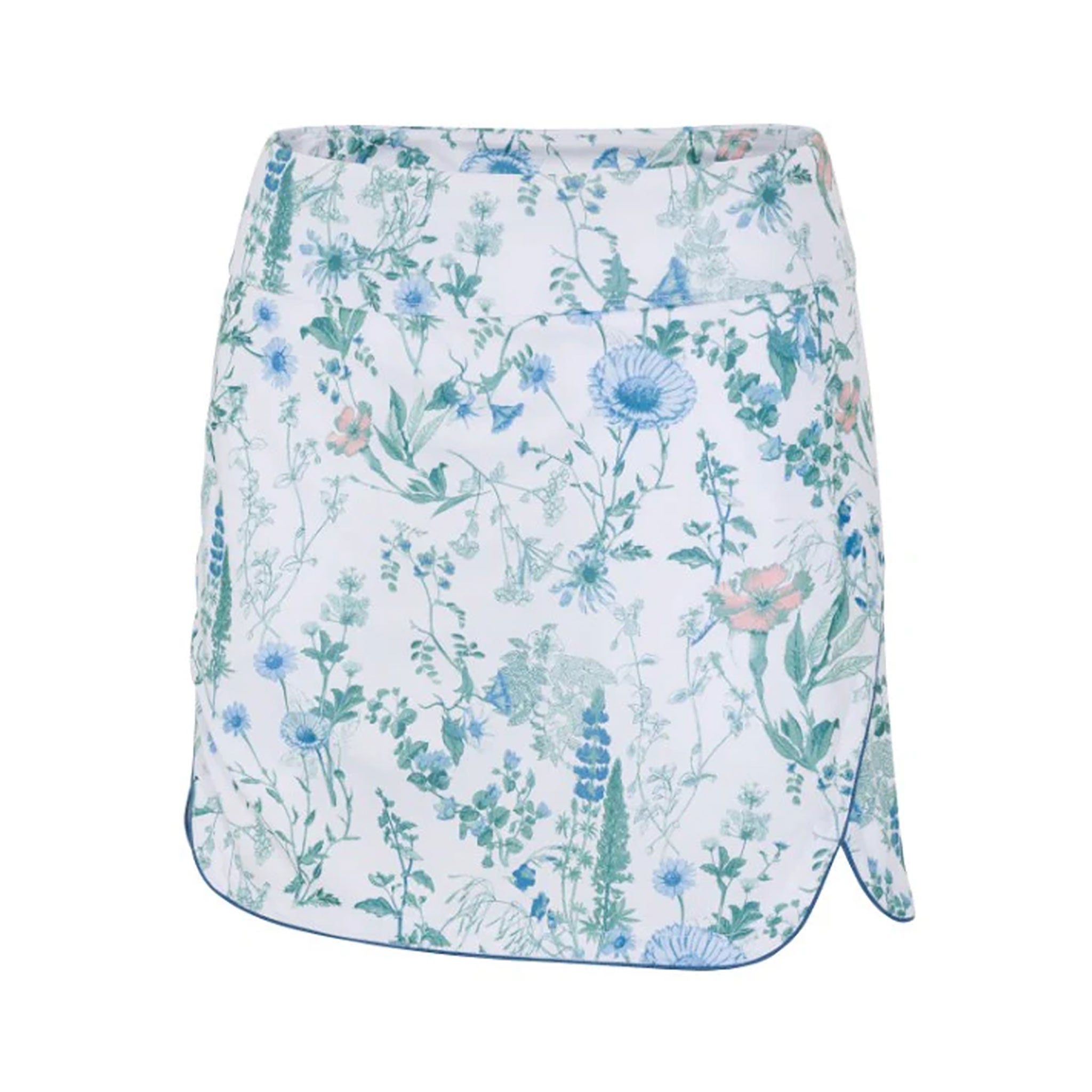 GNM LATANA 16" BOTANICAL FLORAL SKORT WHT WHT / L