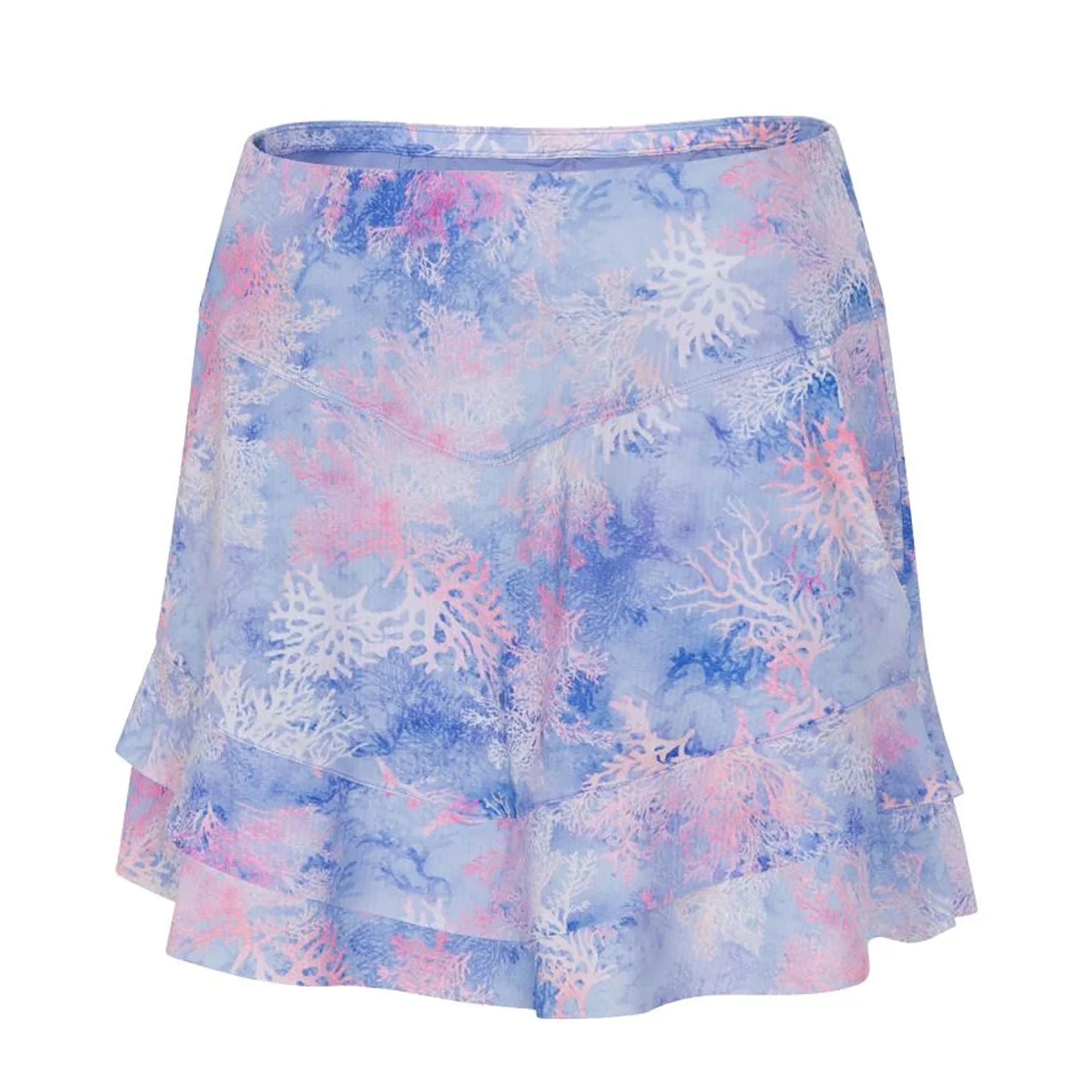 GNM CELINE 16 WATERCOLOR CORAL DOUBLE FLOUNCE SKORT LILAC CREST LILAC CREST / L