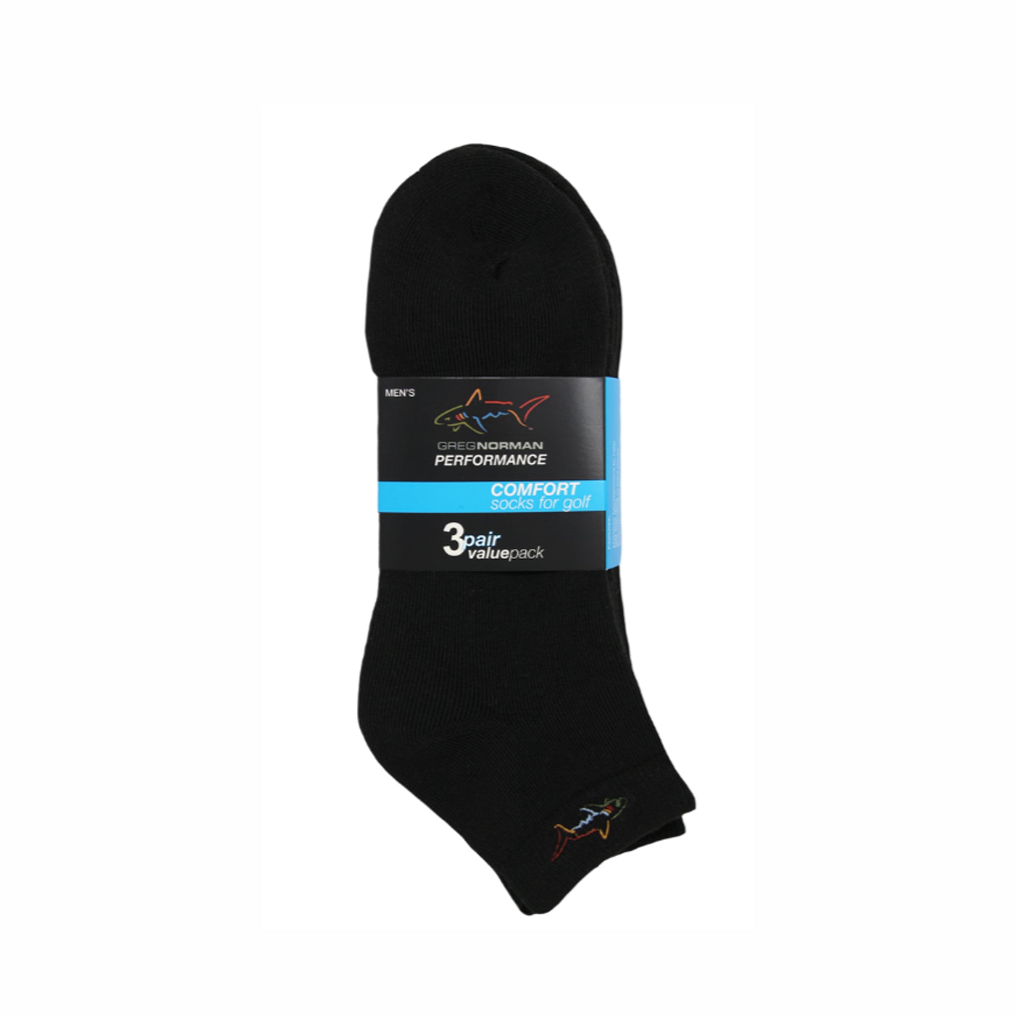 GN COMFORT GOLF SOCK (3 Prs) BLACK