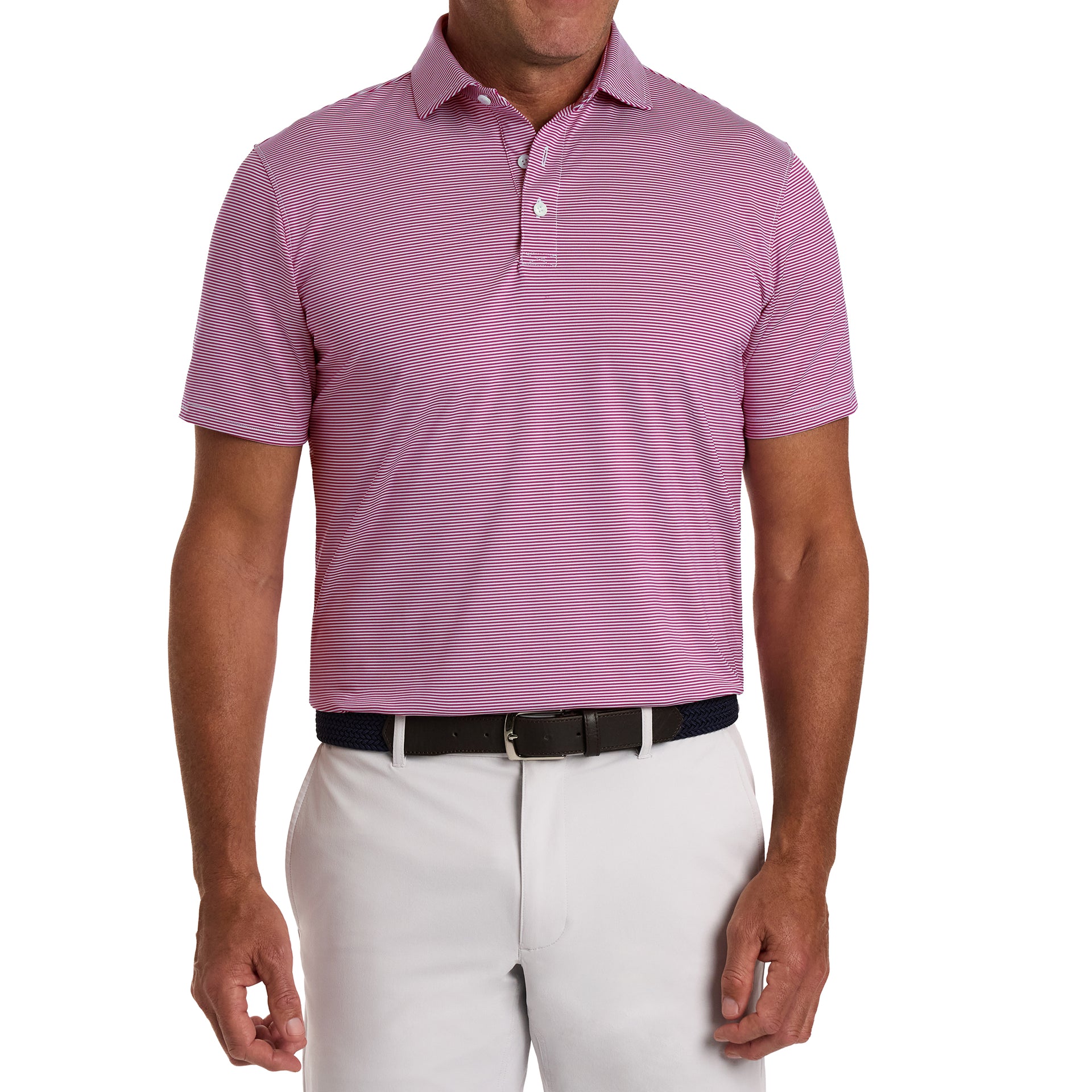 THE PERKINS SHIRT CABERNET/WHT