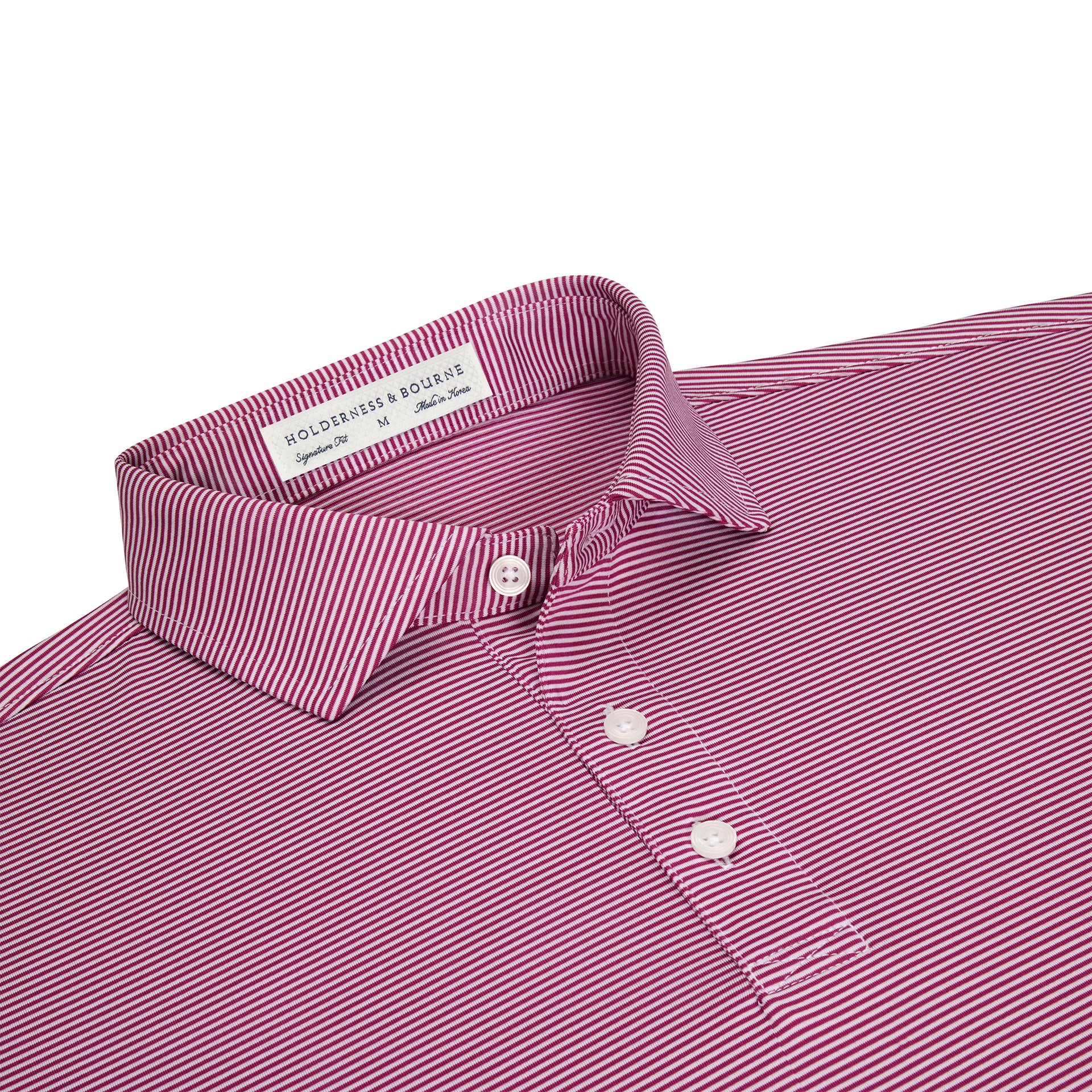 THE PERKINS SHIRT CABERNET/WHT