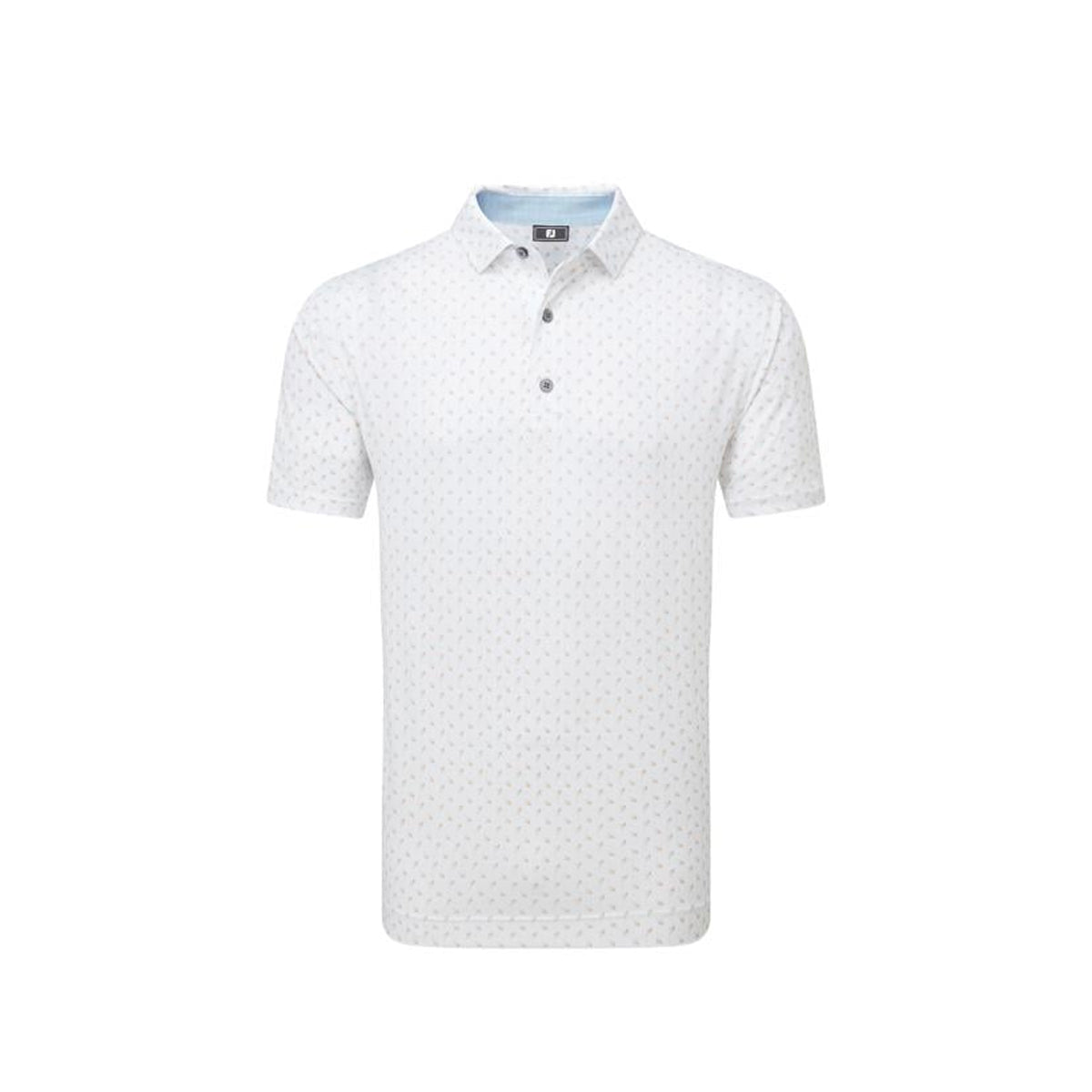 FJ POLO FLOWER BUD FOULARD LISLE WHITE L