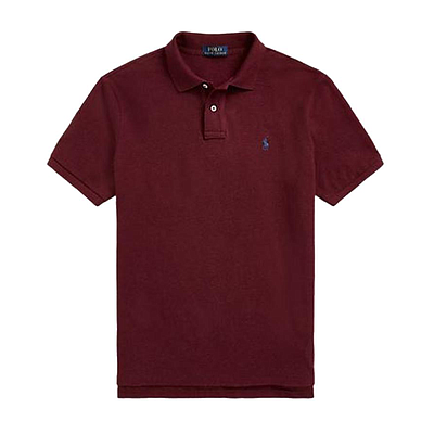 RL SHORT SLEEVE-KNIT WINE