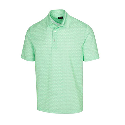 LIME- FREEDOM MICRO PIQUE PRINT POLO