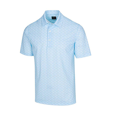 BLUE- FREEDOM MICRO PIQUE PRINT POLO