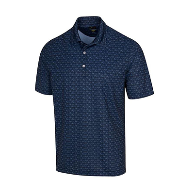 NAVY- FREEDOM MICRO PIQUE PRINT POLO