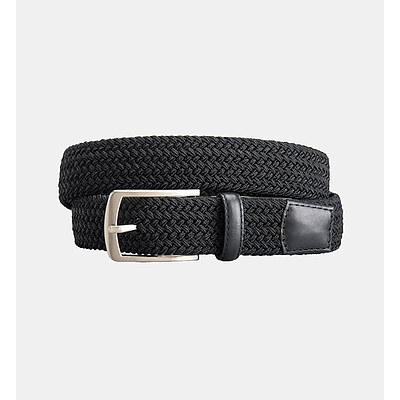 BLACK- BRAIDED STRETCH PERF BELTT