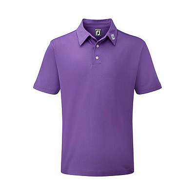 STRETCH PIQUE SOLID ATHLETIC FIT PURPLE 