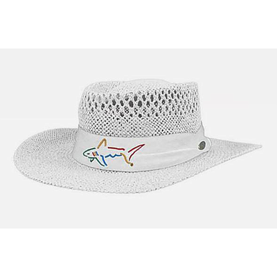SIGNATURE STRAW HAT- WHITE