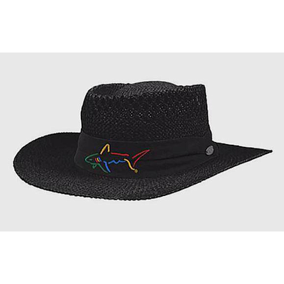 GREG NORMAN SIGNATURE STRAW HAT-BLACK