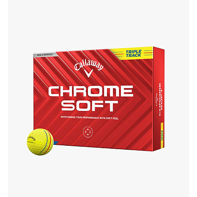 CHROME SOFT TRIPLE TRACK YELLOW GOLF BALLS