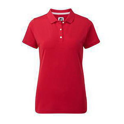 FJ WMN STRCH PIQUE SOLID POLO RED