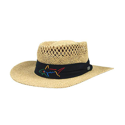 GREG NORMAN SIGNATURE STRAW HAT-NATURAL