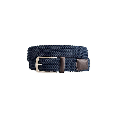 NAVY- SOLID BRAIDED STRETCH ELASTIC BELT