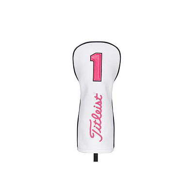TITLEIST PINK OUT LEATHER DRIVER  HEADCOVER