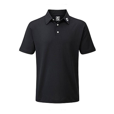 FJ STRETCH PIQUE SOLID SHIRT ATHLETIC FIT BLACK 